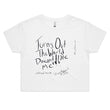 Women's Crop Tee - the world doesn’t hate me