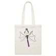 Parcel Canvas Tote Bag - “girl with bat wings “ by EJ WEST DESIGNS